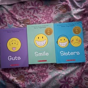 Graphic Novels Set: Gut, Smile, & Sisters